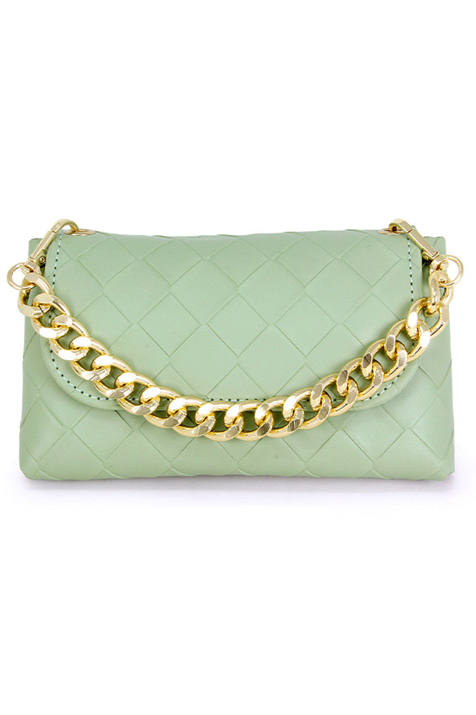 Solid Cassette Waist Belt Bag With Chain