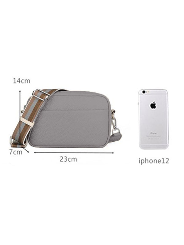 Solid color PU messenger bag women’s small bag ladies shoulder bag small square bag