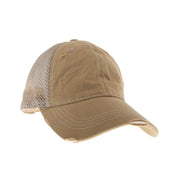 Solid Cotton C.C High Pony Ball Cap with Side Net Panels