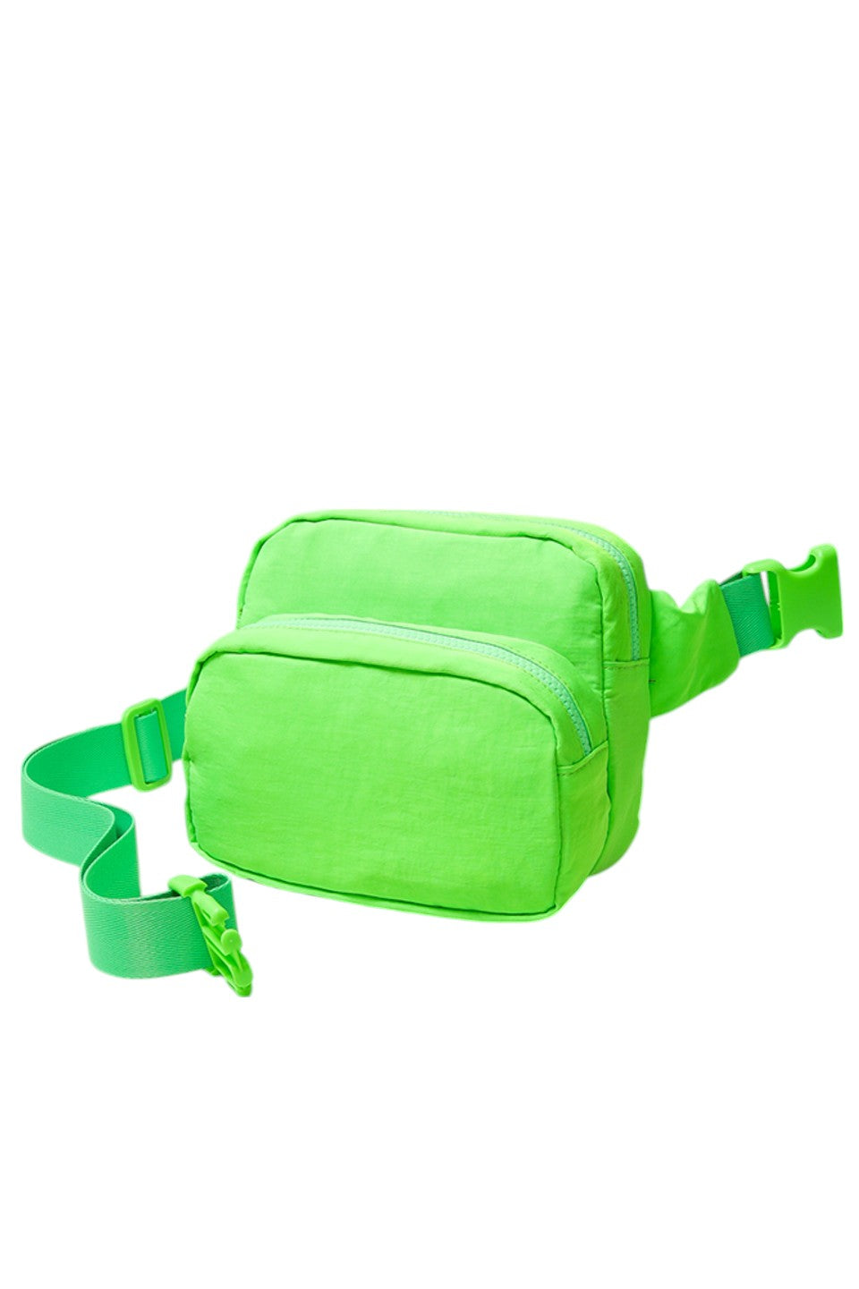 Solid Double Zipper Fanny Pack