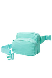 Solid Double Zipper Fanny Pack