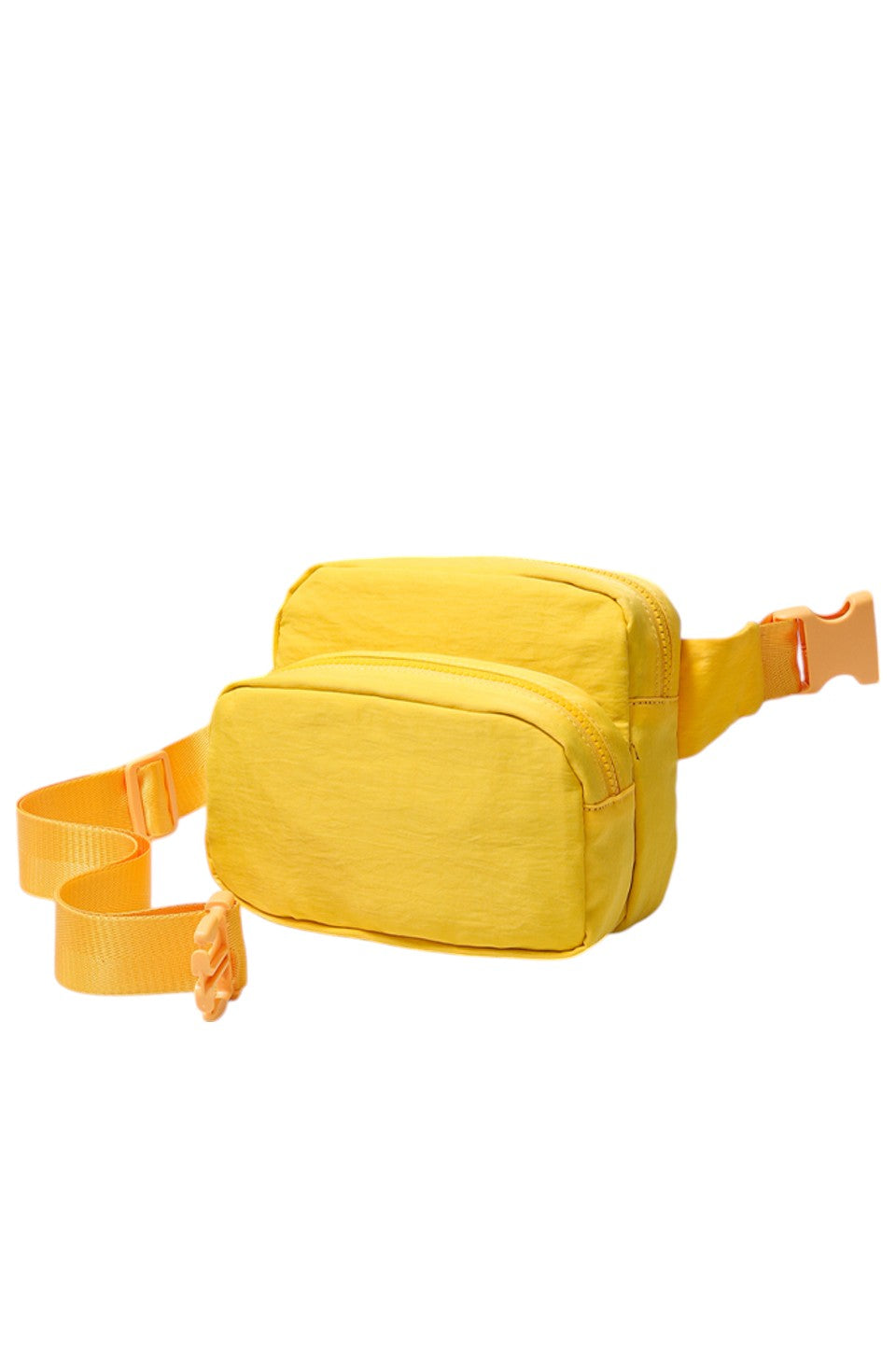 Solid Double Zipper Fanny Pack