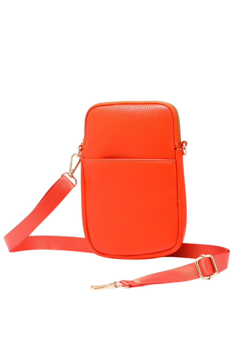 Solid PU Cell Phone Strap Bag