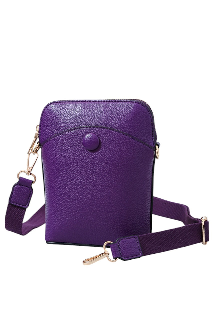 Solid PU Mini Crossbody Bag