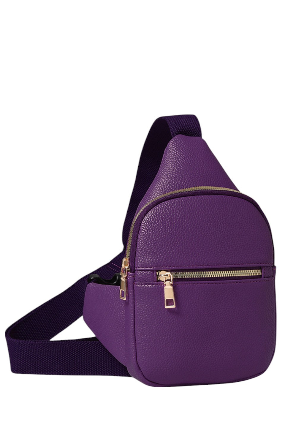 Women's Solid PU Sling Bag