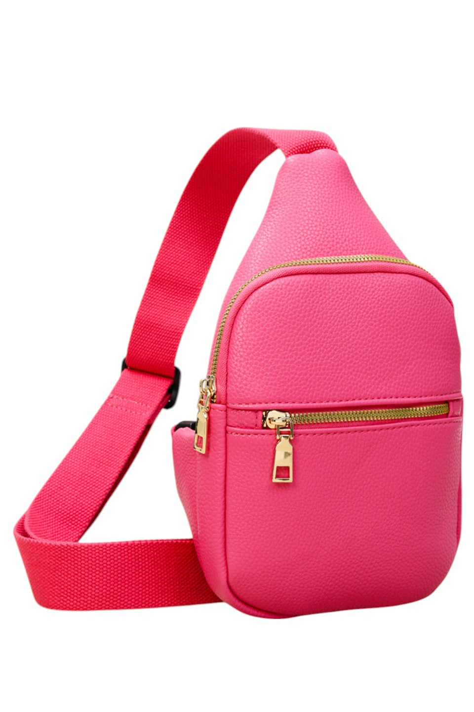 Women's Solid PU Sling Bag