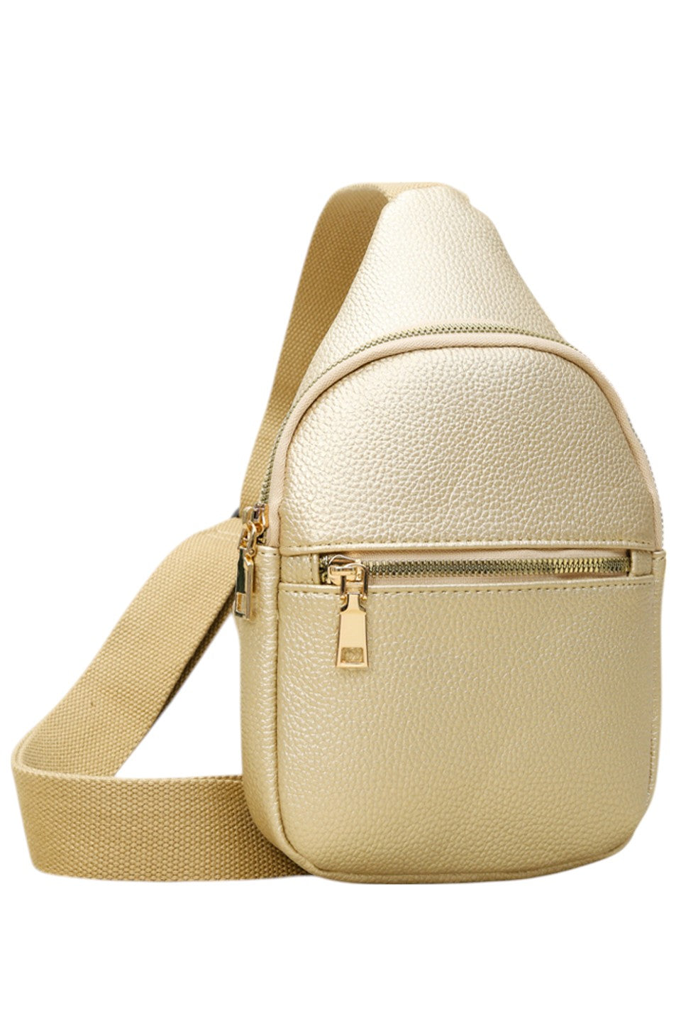 Women's Solid PU Sling Bag