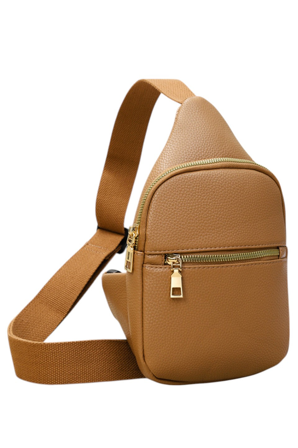 Women's Solid PU Sling Bag