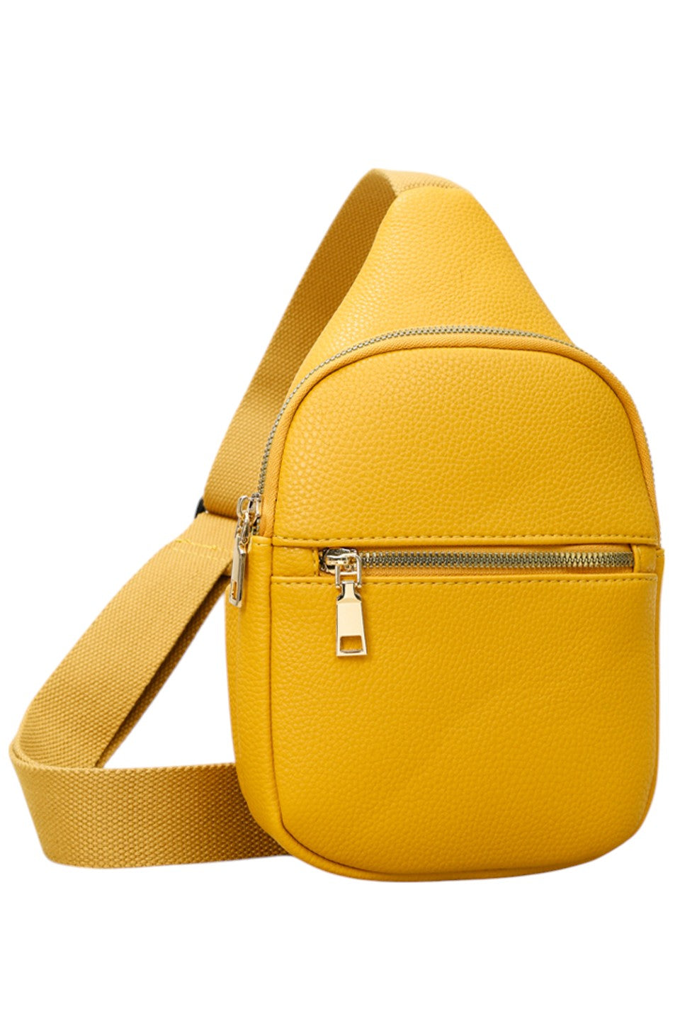 Women's Solid PU Sling Bag