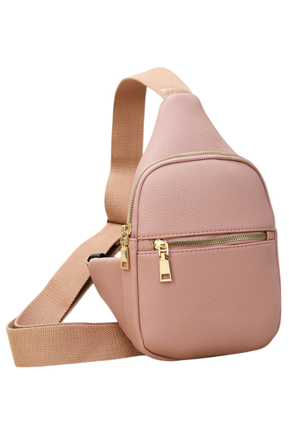 Women's Solid PU Sling Bag