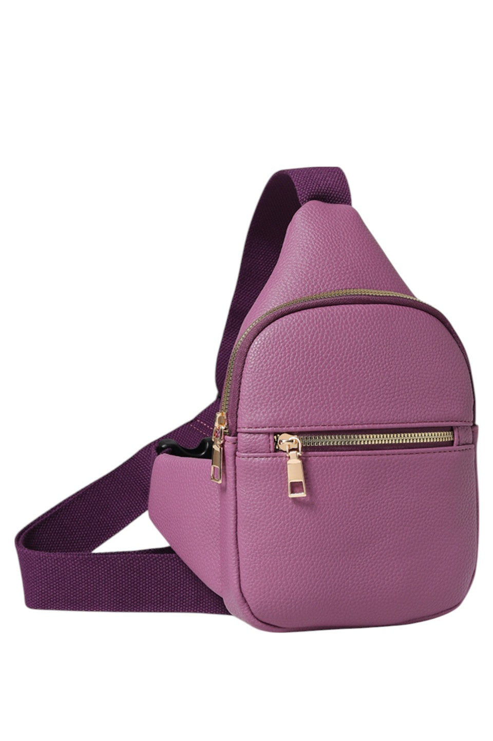 Women's Solid PU Sling Bag