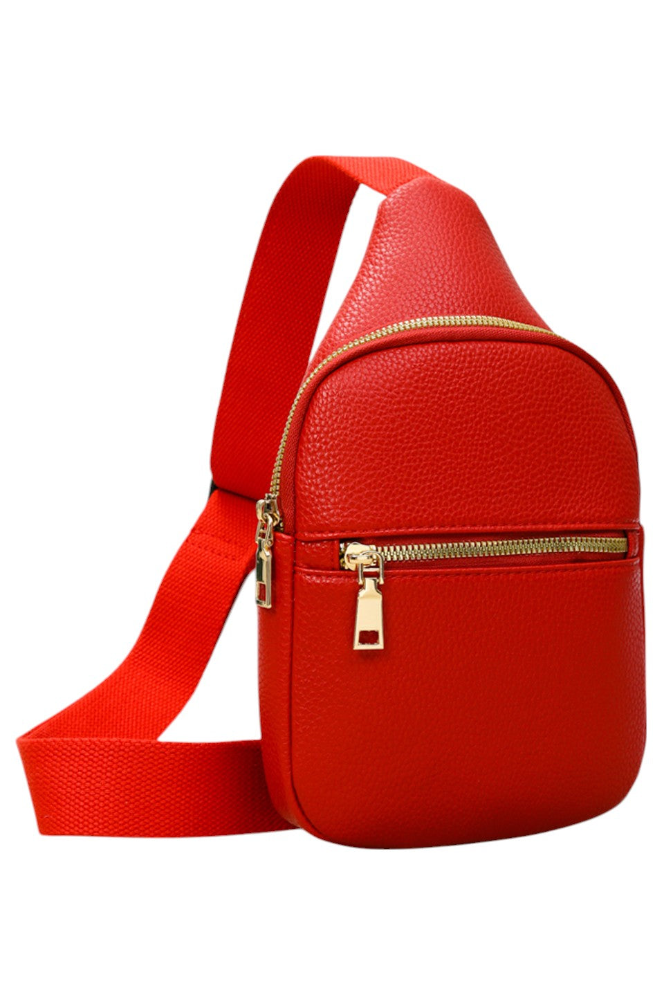 Women's Solid PU Sling Bag