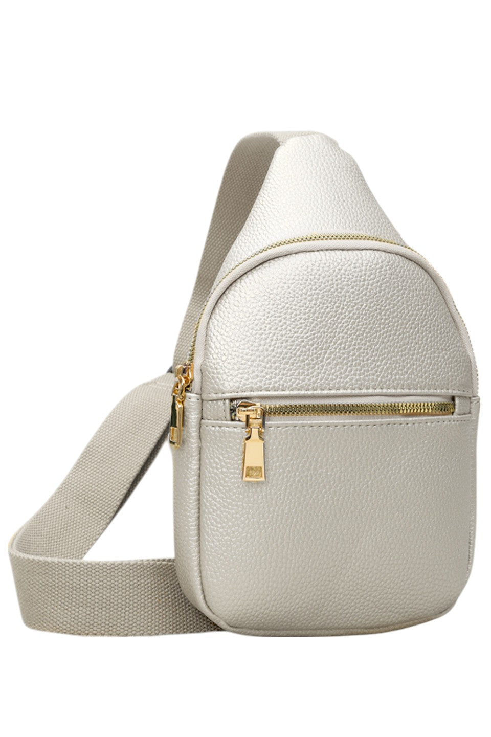Women's Solid PU Sling Bag