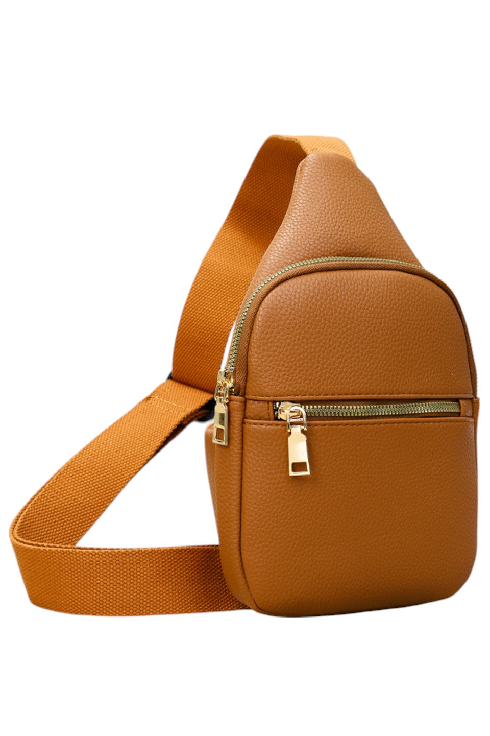 Women's Solid PU Sling Bag