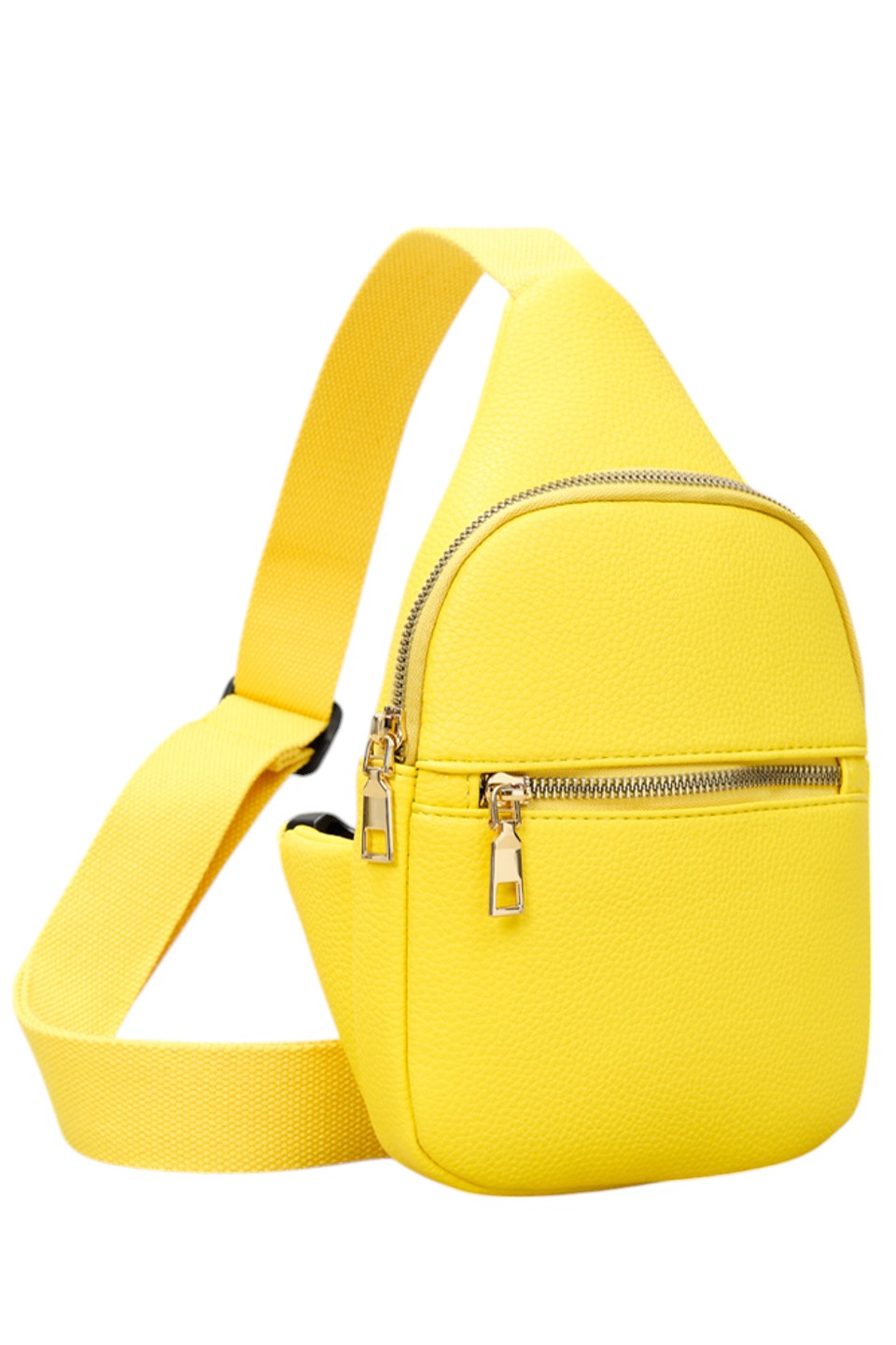 Women's Solid PU Sling Bag