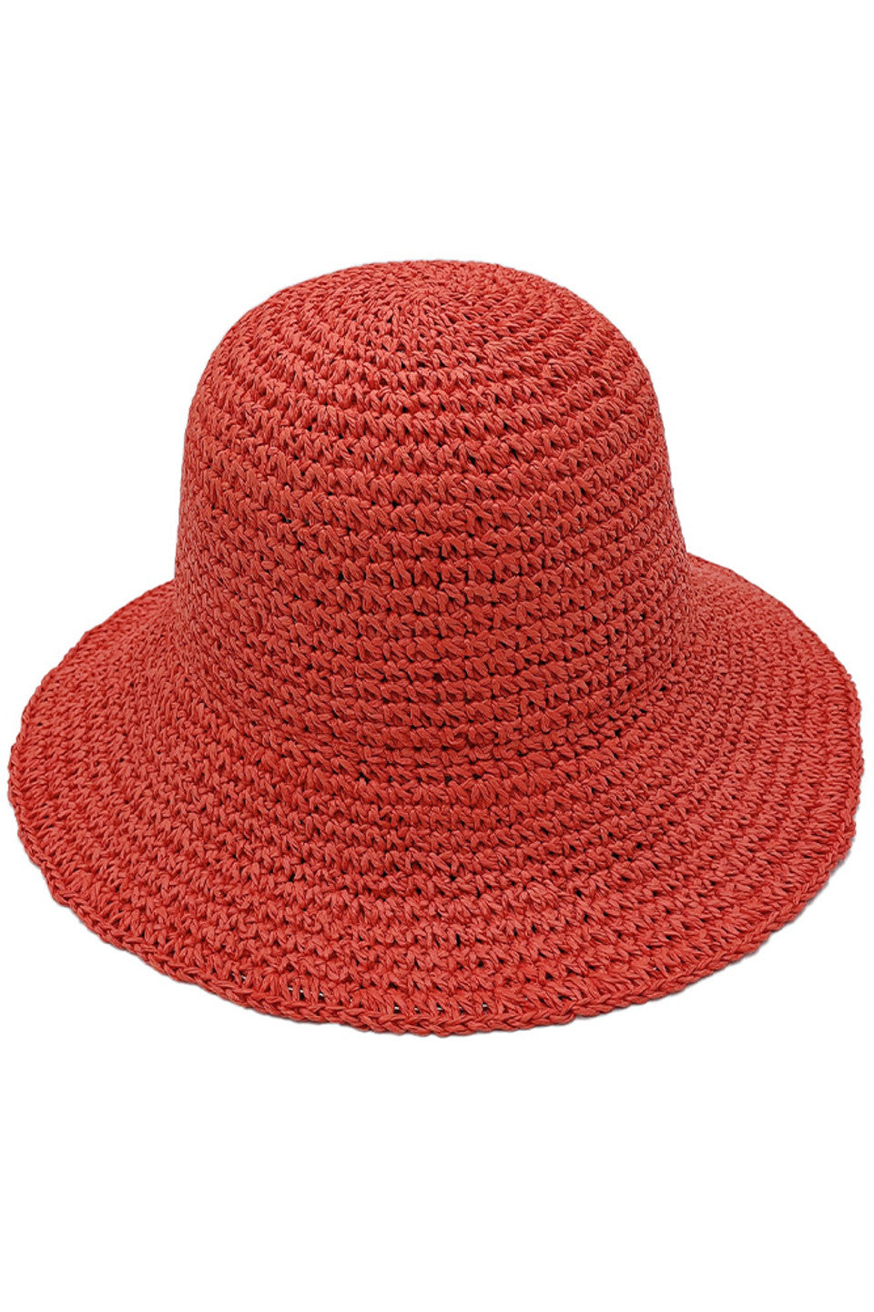 Solid Straw Bucket Hat