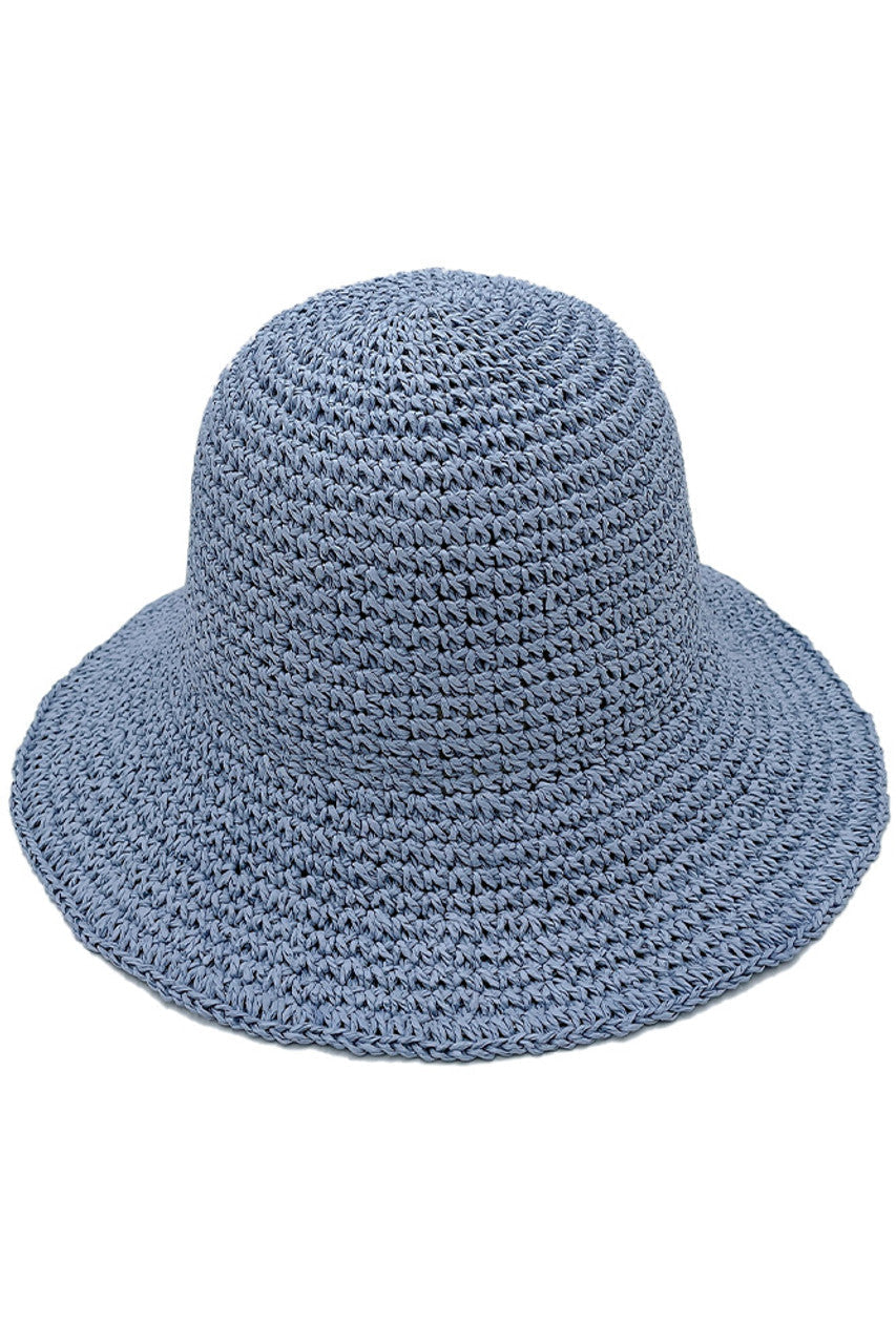 Solid Straw Bucket Hat