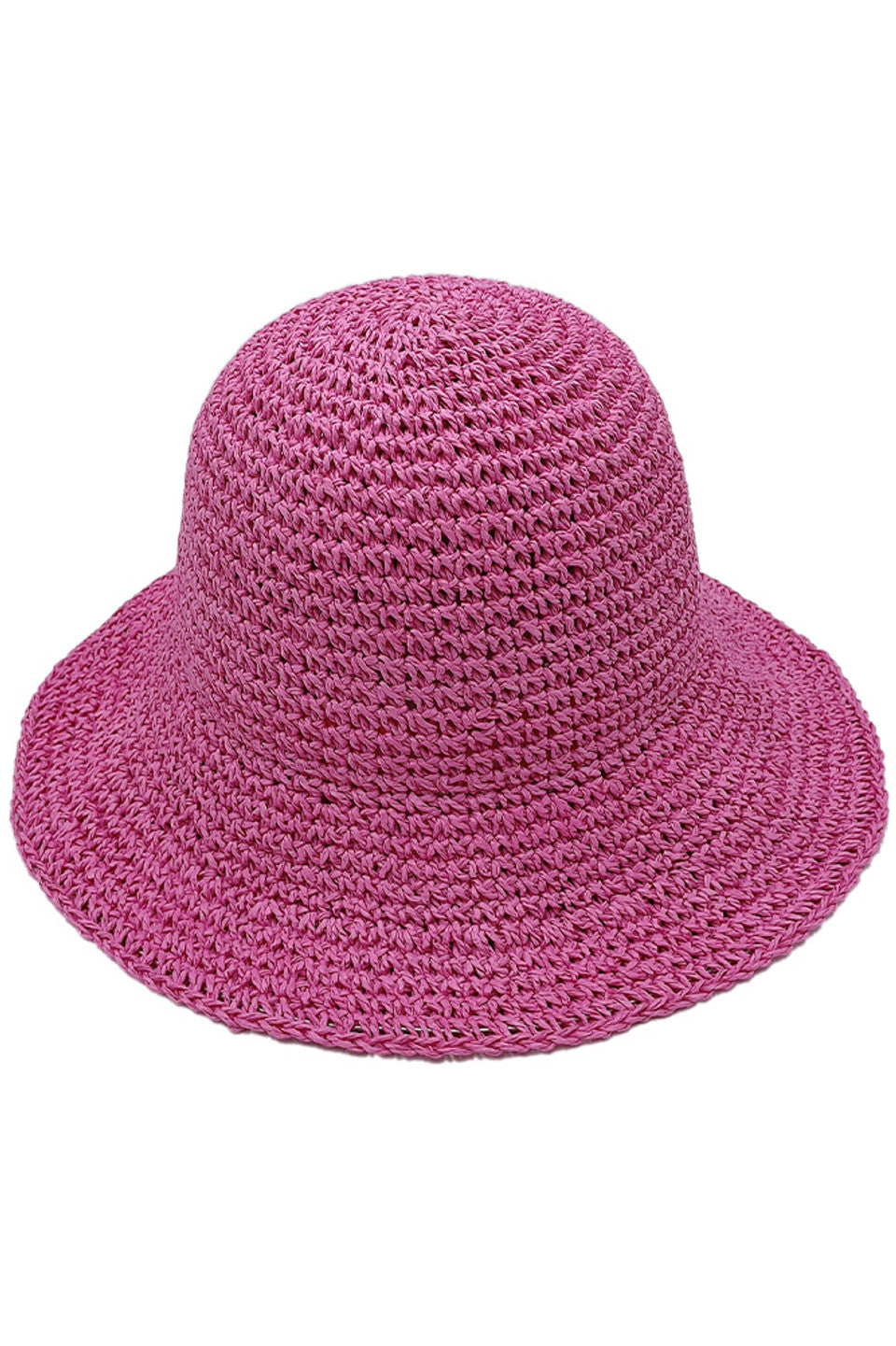 Solid Straw Bucket Hat