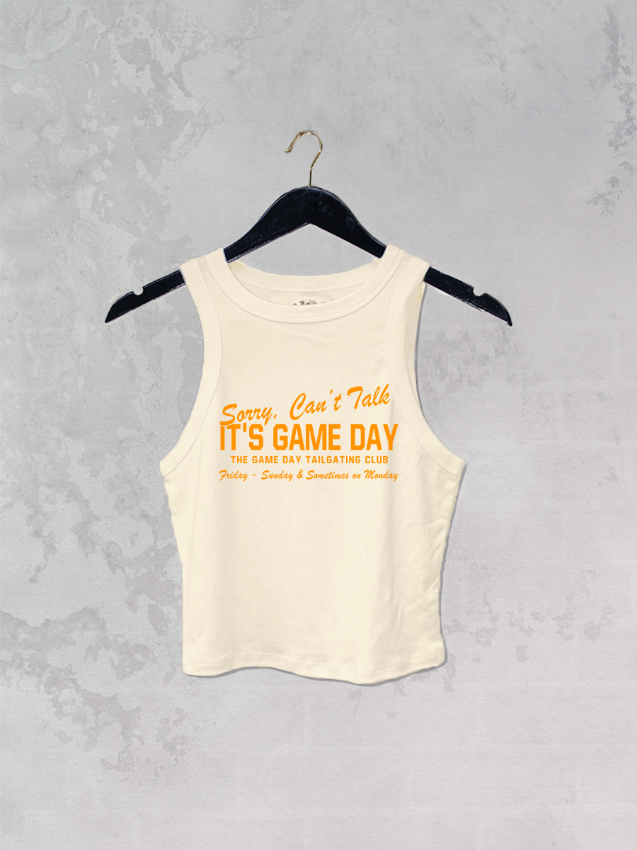 Underground Original Design: Can't Talk It's Game Day(Orange), Micro-Ribbed Tank