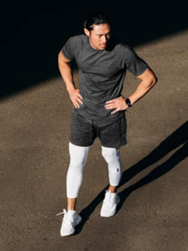 Sports Gym Shorts Men’s Multi Pocket Hanging Towel Running Training Pants Cotton