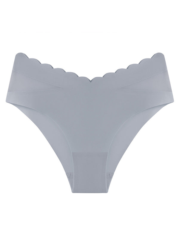 Spring-Summer Women’s Knit Self Design Lace Panties - Blue / S