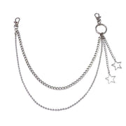STAR CHARMS DOUBLE CHAIN BELT GRUNGE AESTHETIC