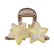 STAR DOUBLE HAIR CLIP IRIDESCENT PASTEL STAR
