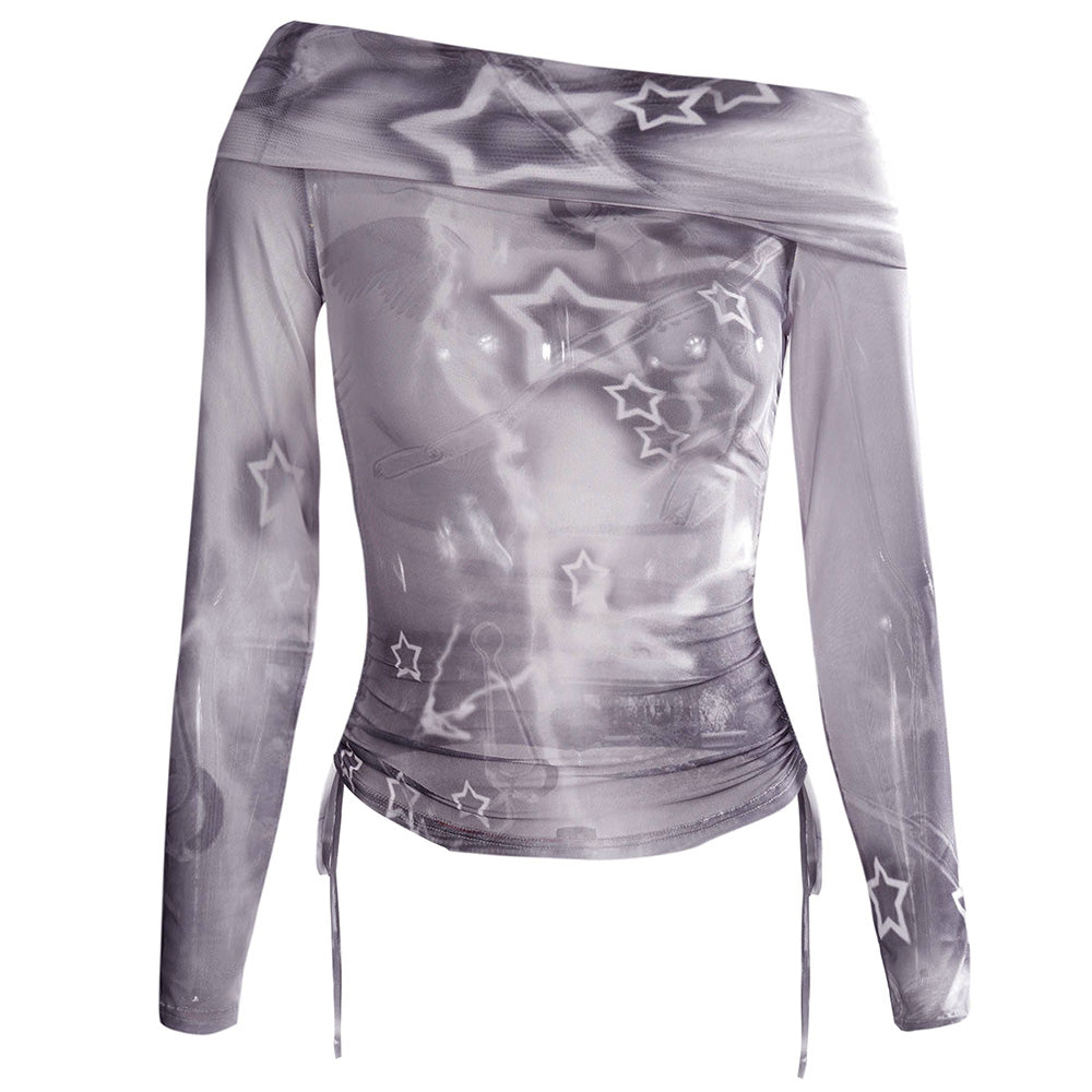 STAR MESH TOP Y2K SPACE VIBES Y2K MESH