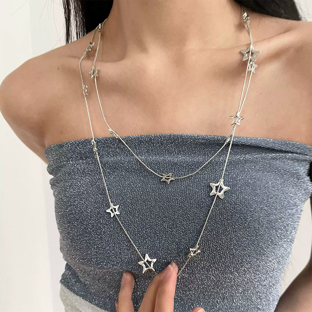STAR PENDANT CELESTIAL CHARM LAYERED NECKLACE