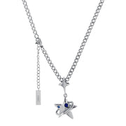 STAR PENDANT CELESTIAL ORBIT SILVER NECKLACE