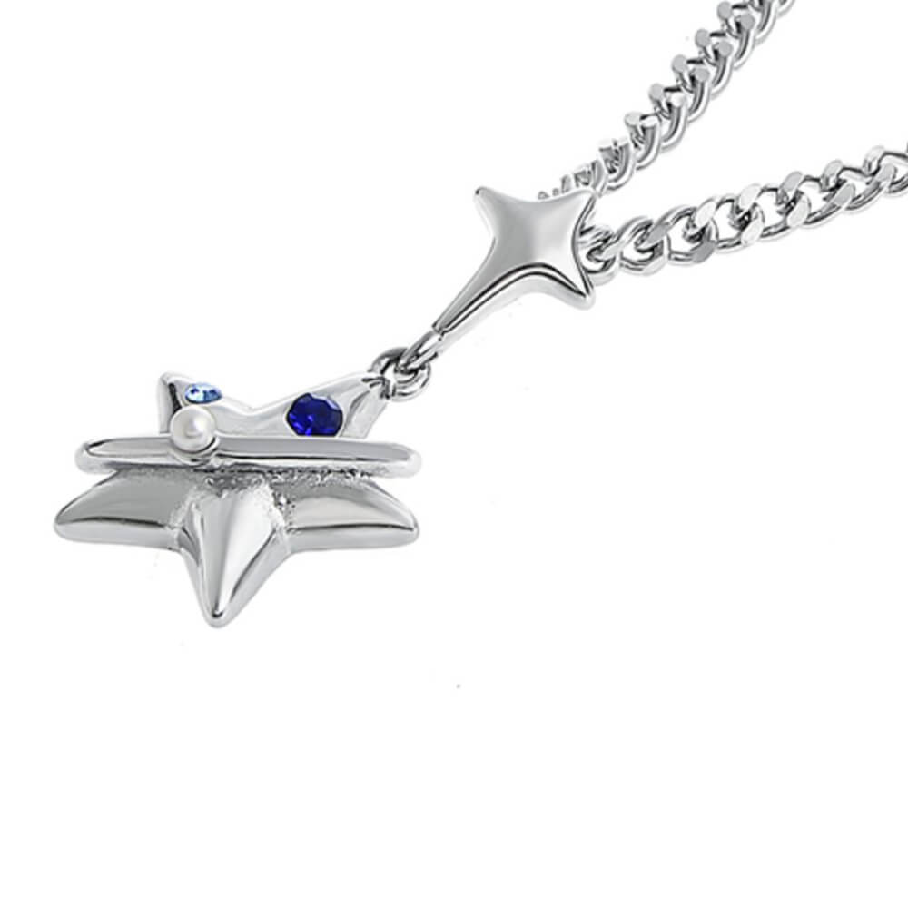 STAR PENDANT CELESTIAL ORBIT SILVER NECKLACE