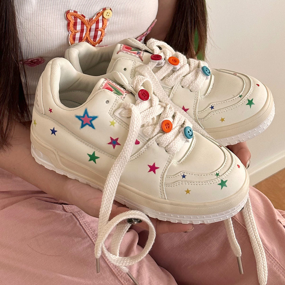 STAR SNEAKERS COLORFUL STARS VEGAN LEATHER BOOGZEL CLOTHING