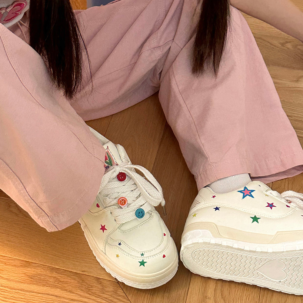 STAR SNEAKERS COLORFUL STARS VEGAN LEATHER BOOGZEL CLOTHING
