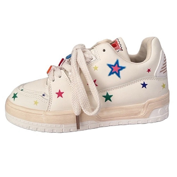STAR SNEAKERS COLORFUL STARS VEGAN LEATHER BOOGZEL CLOTHING