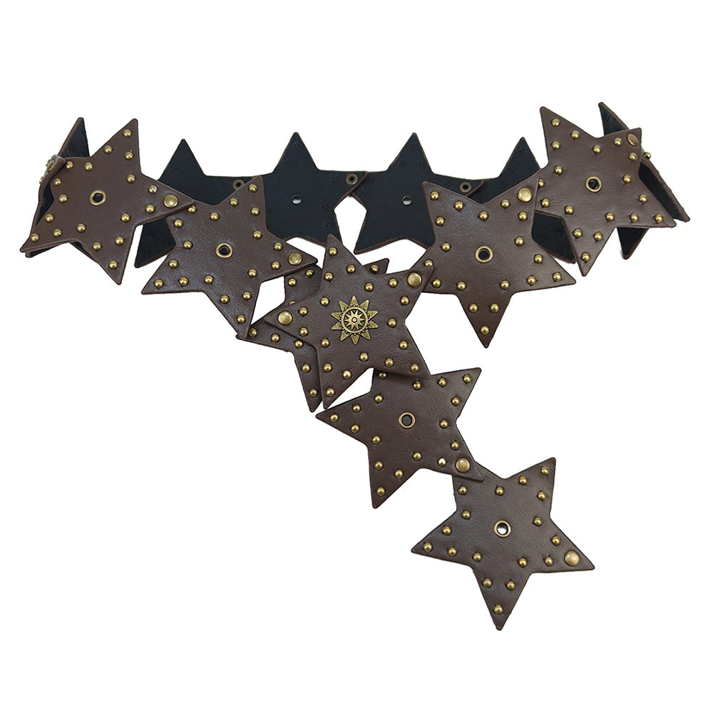 STAR STUDDED HIP BELT VEGAN LEATHER Y2K HIP