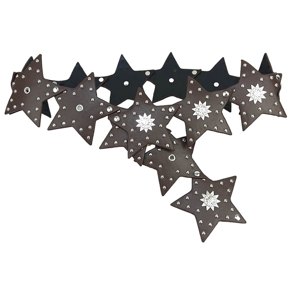 STAR STUDDED HIP BELT VEGAN LEATHER Y2K HIP