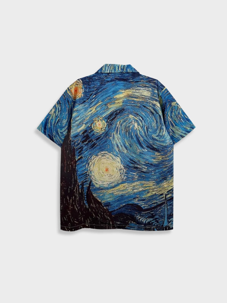 STARRY NIGHT TEE SHIRT - STARRY NIGHT PRINT DESIGN