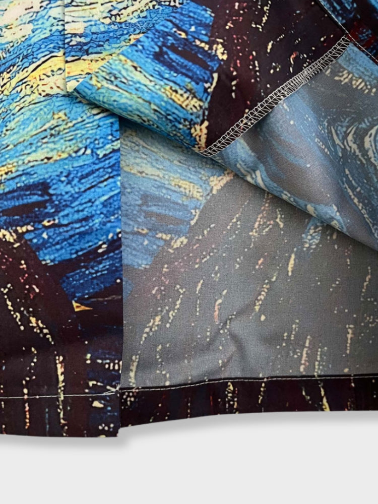 STARRY NIGHT TEE SHIRT - STARRY NIGHT PRINT DESIGN