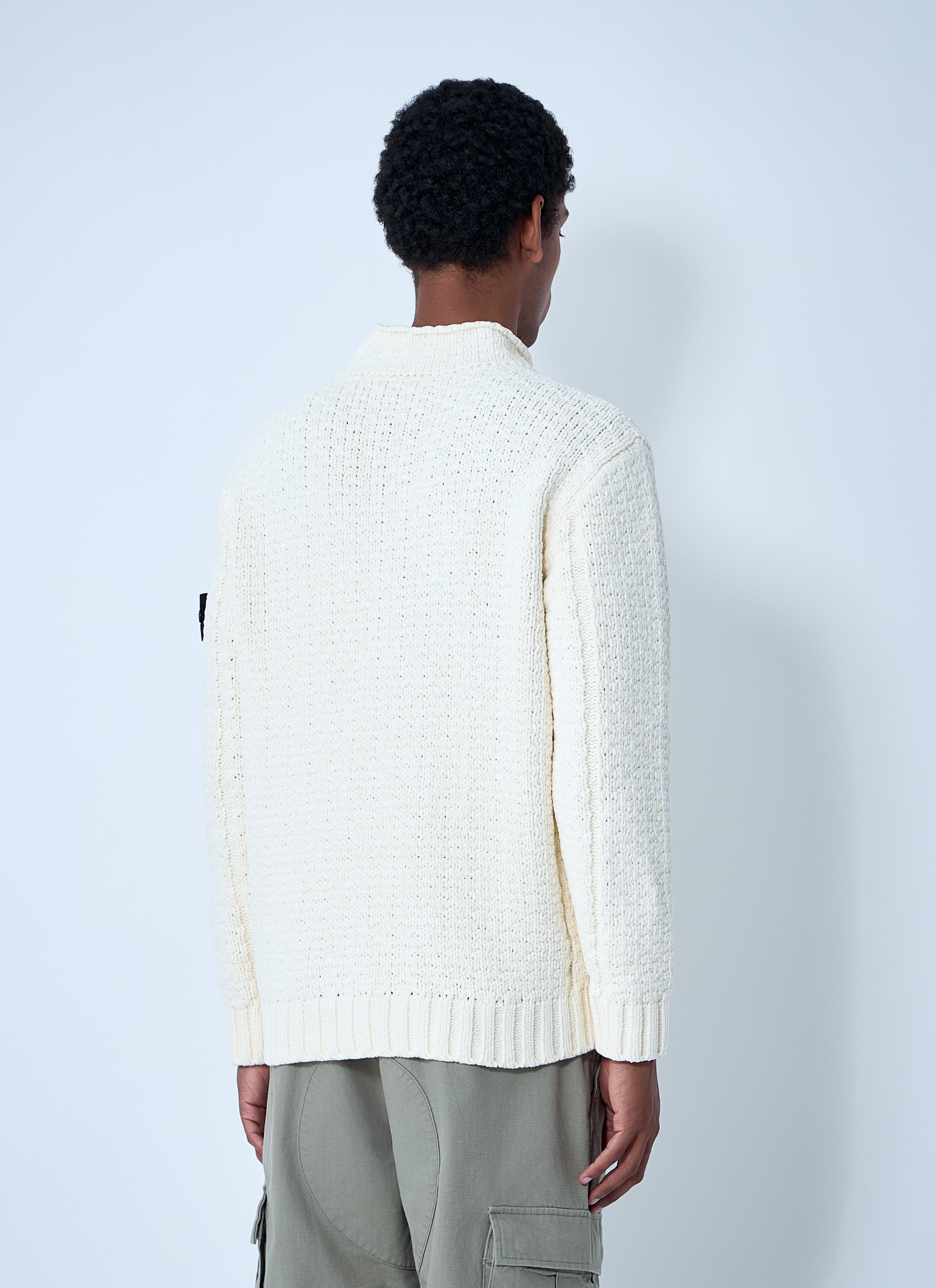 Stone Island Men Chenille Cotton Sweater