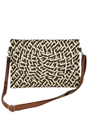 Straw Pattern Clutch Crossbody Bag