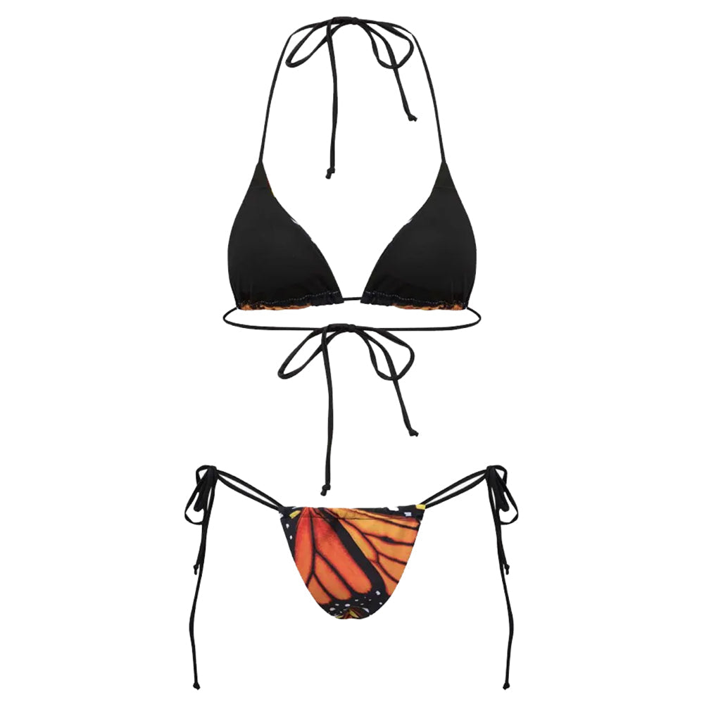 STRING BIKINI BUTTERFLY PRINT - BUTTERFLY PRINT BIKINI