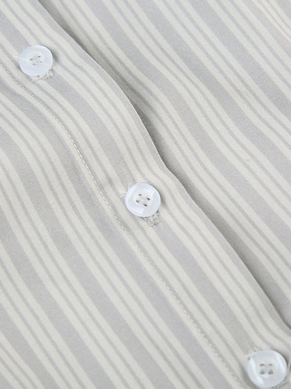 STRIPED BUTTON-DOWN SHIRT SLIM FIT STRIPED SLIM DESIGN