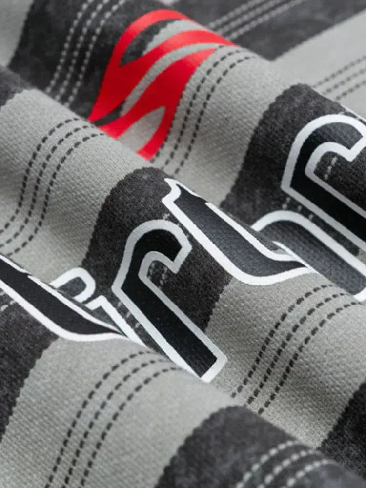 STRIPED GRAY STREETWEAR SWEATSHIRT FOR EVERYDAY WEAR