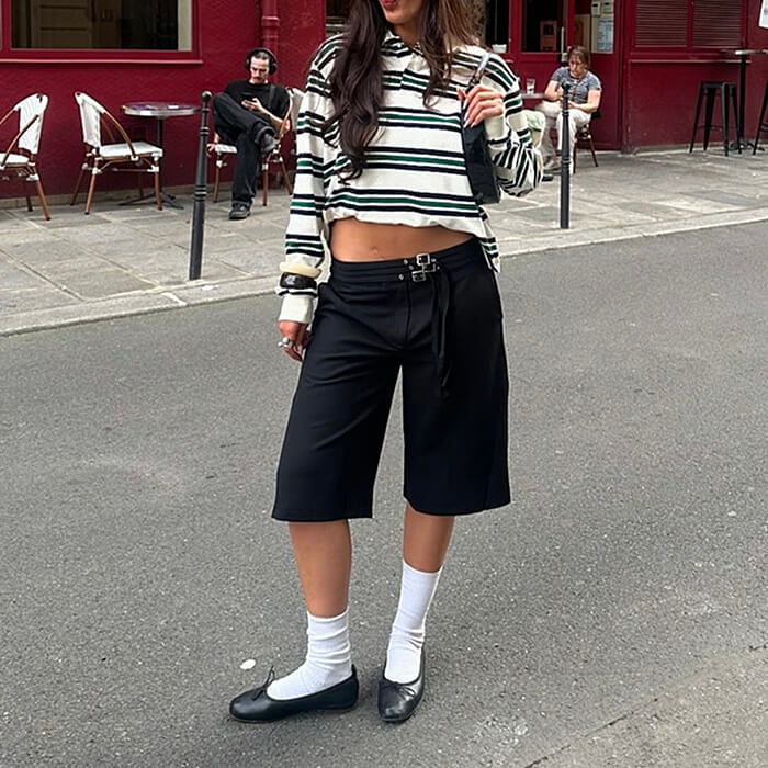 STRIPED LONG-SLEEVED POLO SHIRT FOR RUGBY ENTHUSIASTS