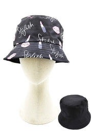 STYLISH Illustration Reversible Bucket Hat