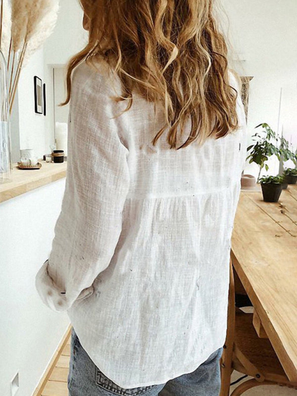 Stylish Leisure Woven Knit Women’s Spring-Summer Shirt