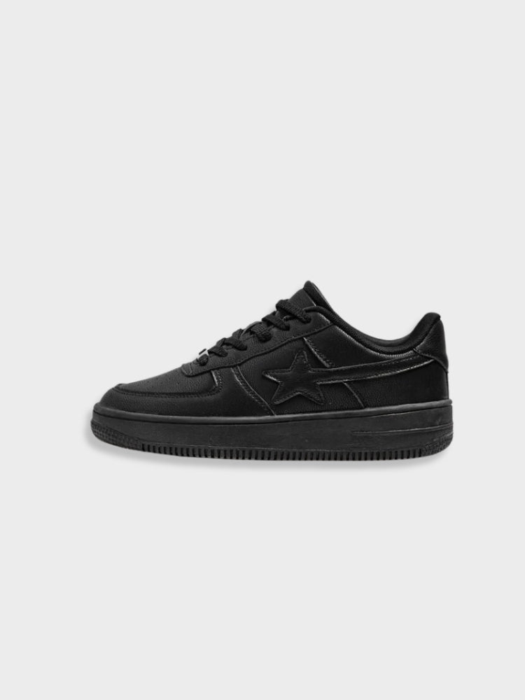 SUEDE STAR SNEAKERS IN BROWN WITH WHITE STAR ACCENTS
