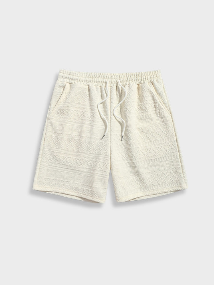 SUMMER OUTFIT SET JACQUARD POLO WITH SHORTS AND ACCESSORIES