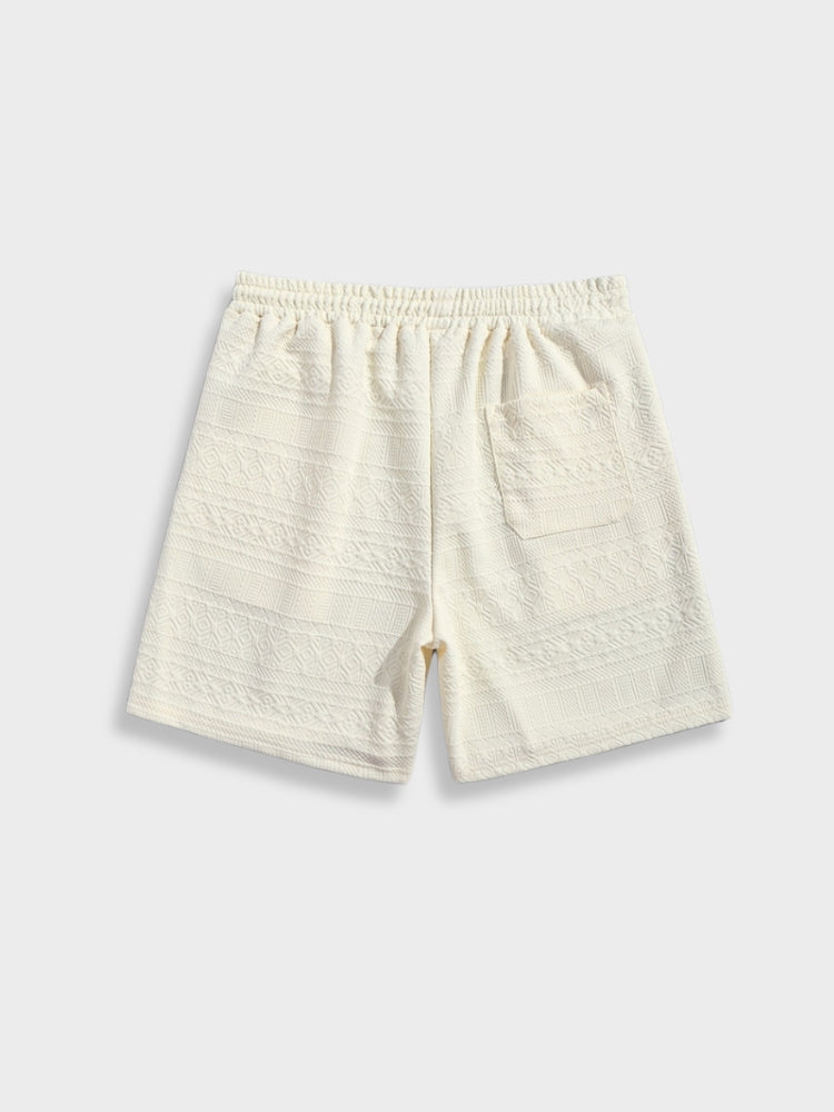 SUMMER OUTFIT SET JACQUARD POLO WITH SHORTS AND ACCESSORIES