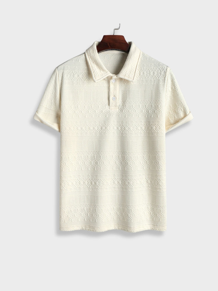 SUMMER OUTFIT SET JACQUARD POLO WITH SHORTS AND ACCESSORIES